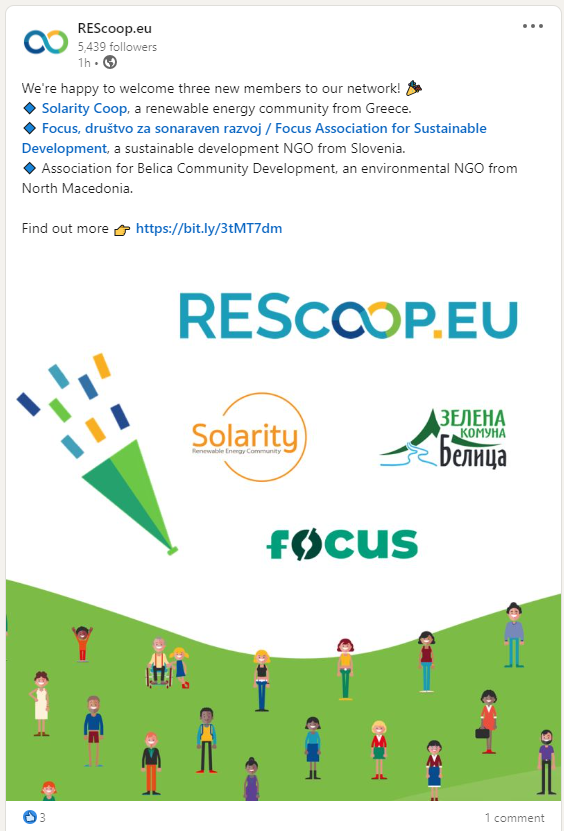 Η Solarity Κ.Α.Ε. γίνεται μέλος της Rescoop.eu